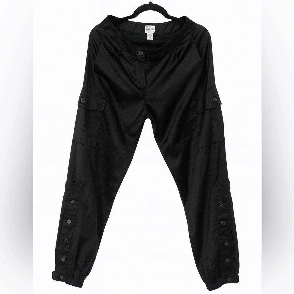 ✨ Chico’s Black Silk-Blend Cargo Jogger Pants Size 0.5 ✨ - Picture 2 of 16